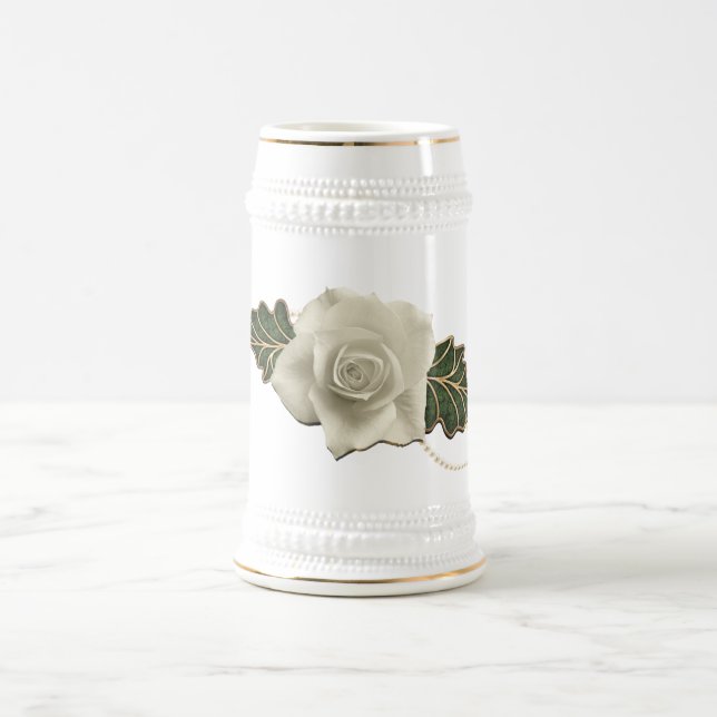 Vintage Wedding Rose Beer Stein (Center)