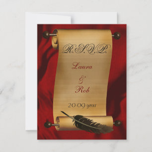 vintage wedding rsvp cards