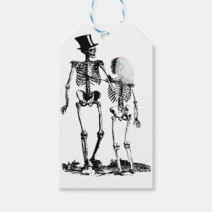 Vintage Wedding Skeleton Couple Gift Tags