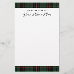 Vintage Wedding, Tartan Davidson Modern Pattern Stationery