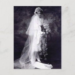 Vintage Wedding the Bride Postcard