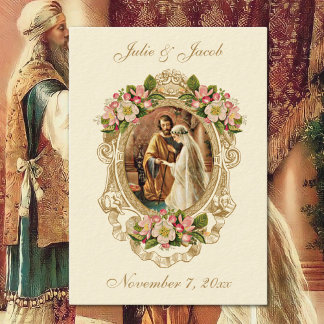 Vintage Wedding Traditional Catholic  Holy Card