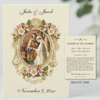 Vintage Wedding Traditional Catholic Holy Card