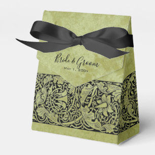 Vintage Wedding, Victorian Flower Floral Scroll Favor Box