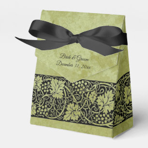 Vintage Wedding, Victorian Grape Vine Leaves Favor Box