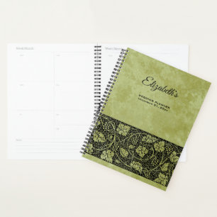 Vintage Wedding, Victorian Grape Vine Leaves Planner