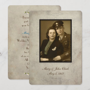 Vintage Wedding Vow Renewal frame Invitation