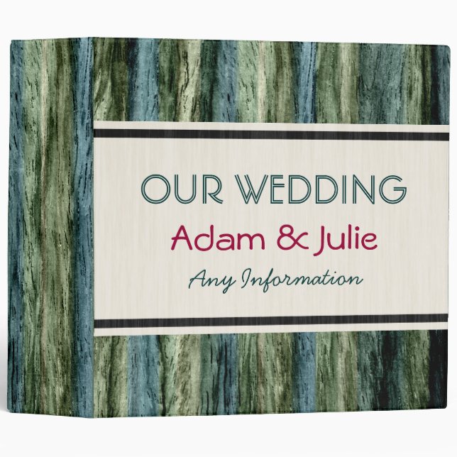Vintage Wedding. Wood Art Binder 5 (Front/Spine)