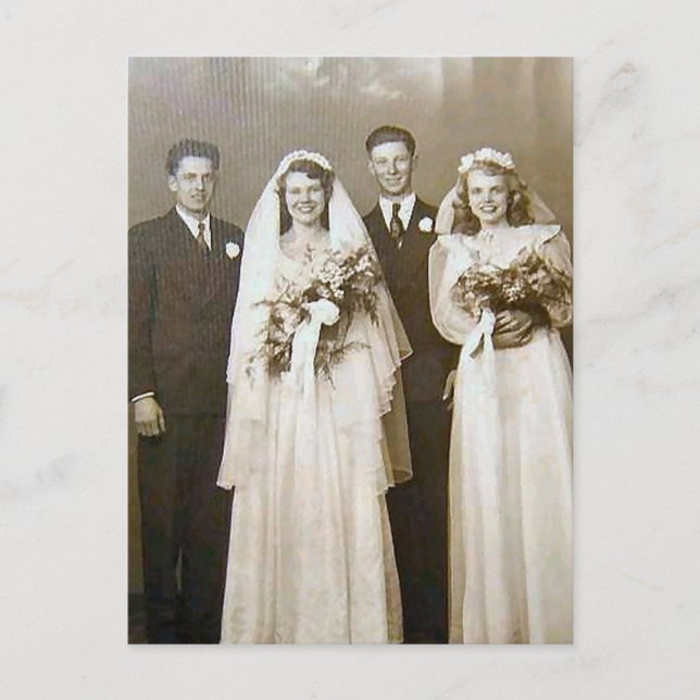 Vintage Weddings Postcard (Front)