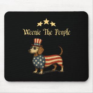 Vintage Weenie The People - Funny Dachshund 4th Of Mouse Pad