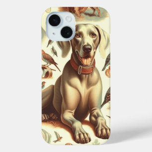 Vintage Weimaraner Seamless iPhone 15 Case