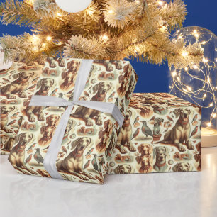 Vintage Weimaraner Seamless Wrapping Paper