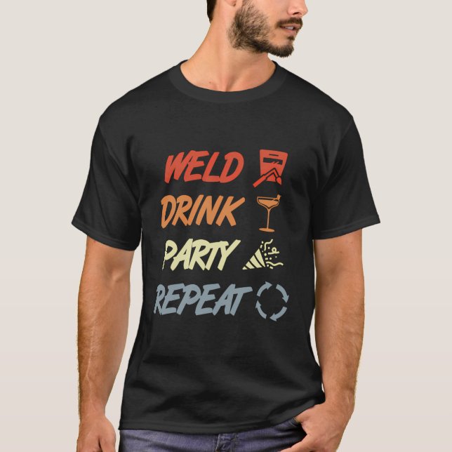 Vintage Welding Joke Tradesman T-Shirt (Front)