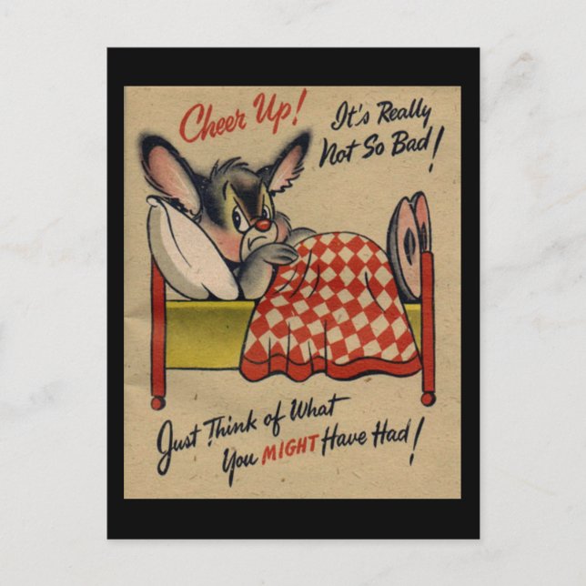 Vintage Well Wishes Postcard (Front)