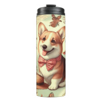 Vintage Welsh Corgi Cardigan Illustration
