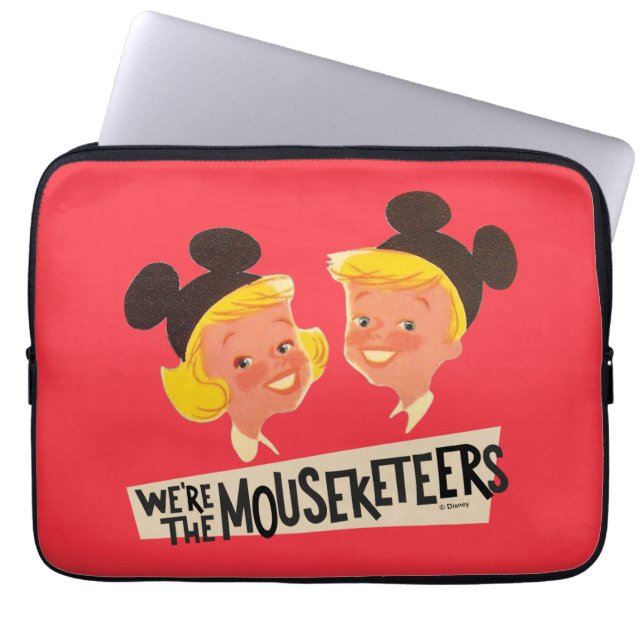 Vintage We're The Mouseketeers Laptop Sleeve (Front)