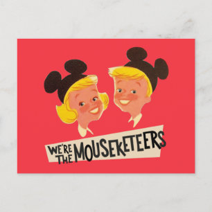 Vintage We're The Mouseketeers Postcard