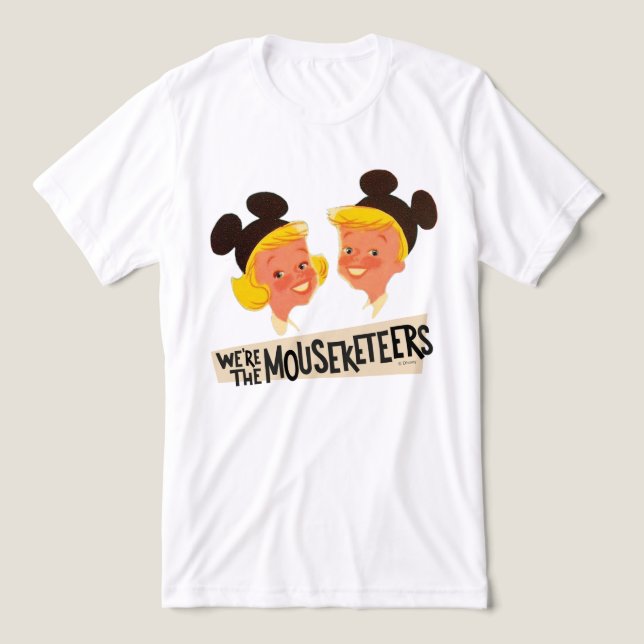 Vintage We're The Mouseketeers Tri-Blend Shirt (Design Front)