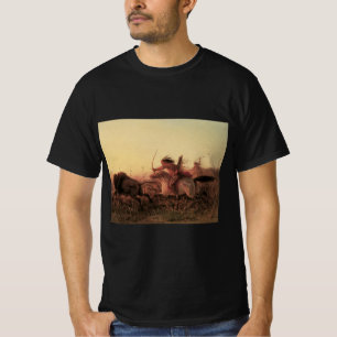 Vintage West, Indian Buffalo Hunt by Charles Wimar T-Shirt