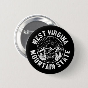 Vintage West Virginia 2 Inch Round Button