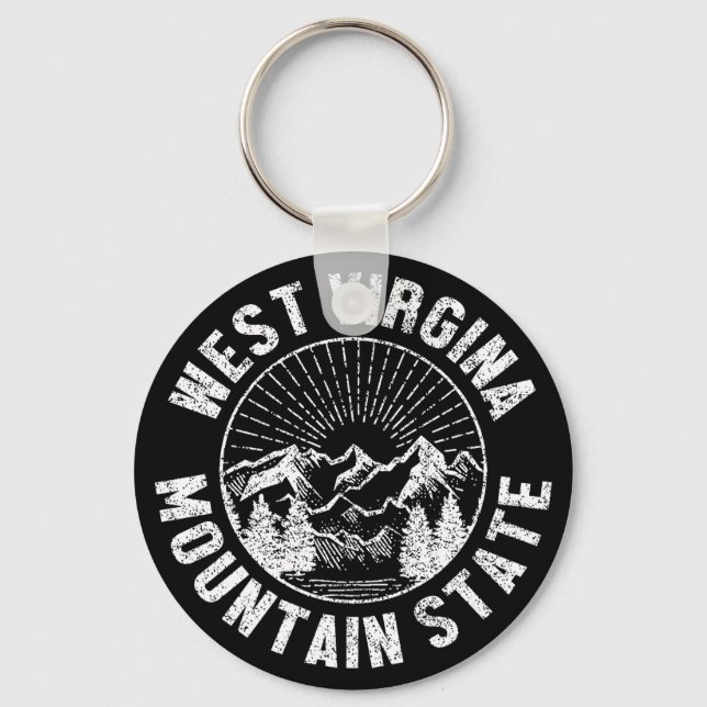 Vintage West Virginia Keychain (Front)