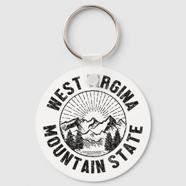 Vintage West Virginia Keychain (Front)