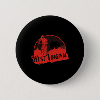 Vintage West Virginia Mountain Biker Eighties Biki 2 Inch Round Button