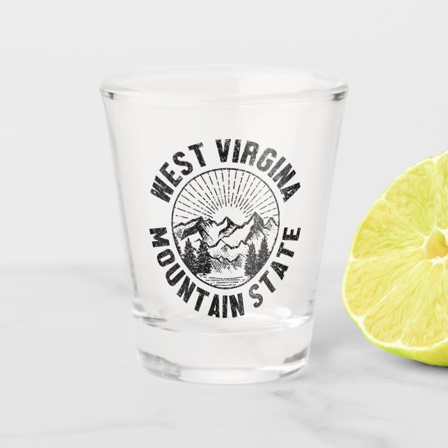 Vintage West Virginia Shot Glass (Front)