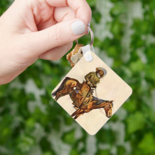Vintage Western, An Arizona Cowboy by Remington Keychain