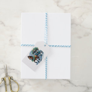 Vintage Western Carriage  Gift Tags