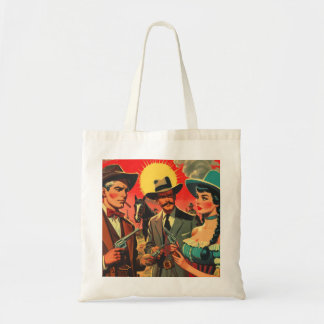 Vintage Western Comics Illustration Tote Bag