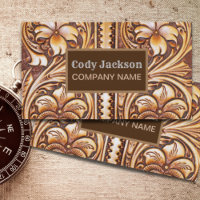 Vintage Western country cowboy tooled leather