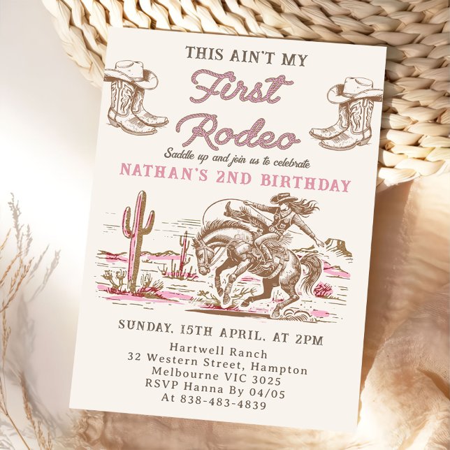 Vintage Western Cowboy Birthday Invitation  (Creator Uploaded)