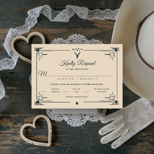 Vintage Western Cowboy Country Meal Wedding RSVP