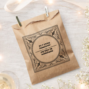 Vintage Western Cowboy Country Wedding Favour Bag
