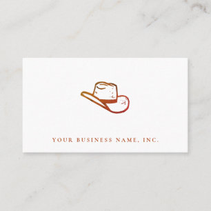 Vintage Western Cowboy Hat Professional Business Card