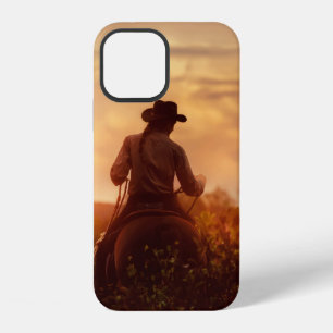 Vintage western cowboy portrait iPhone 12 case