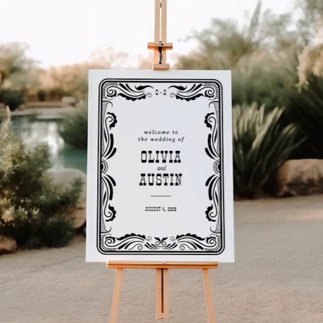 Vintage Western Cowboy Rustic Country Wedding Sign (Creator Uploaded)