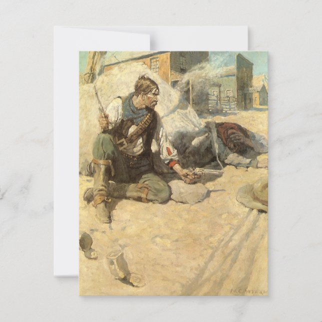 Vintage Western Cowboys, Hopalong by NC Wyeth (Front)