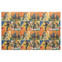 Vintage Western Cowboys Movie Poster Blocks 9"