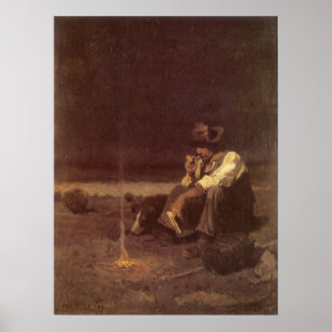 Vintage Western Cowboys, Plains Herder by NC Wyeth Poster