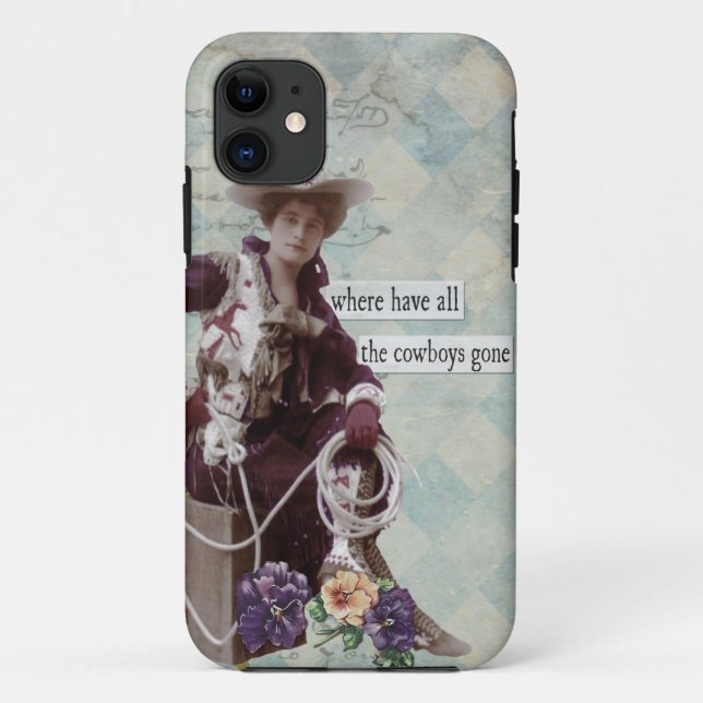 Vintage Western Cowgirl IPhone 5 Case (Back)