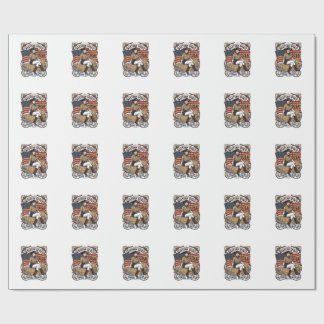 Vintage Western Cowgirl Patriotic Shirt Design_1 Wrapping Paper