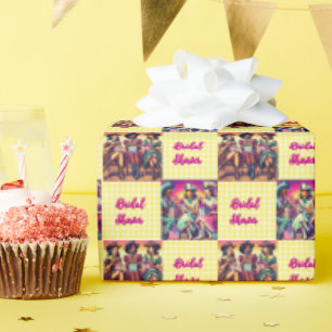 Vintage Western Cowgirl Wedding Shower Wrapping Paper