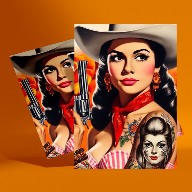 Vintage Western Pin-up Postcard (Creator Uploaded)