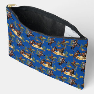 Vintage Western Rodeo Events Cowgirl Cowboy Accessory Pouch