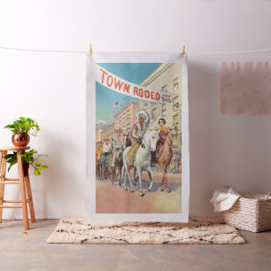Vintage Western Rodeo Parade - Lg Print Fabric