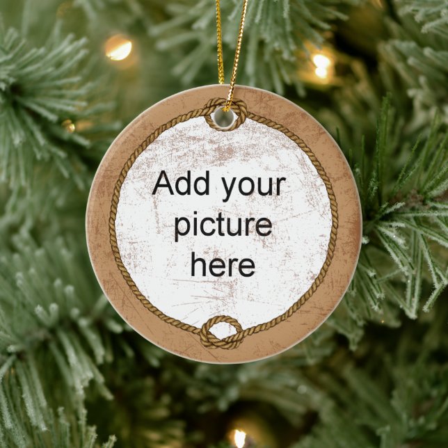 Vintage western theme  ceramic ornament (Tree)