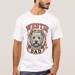 Vintage Westie Dad Dog Lover Shirt Design_1