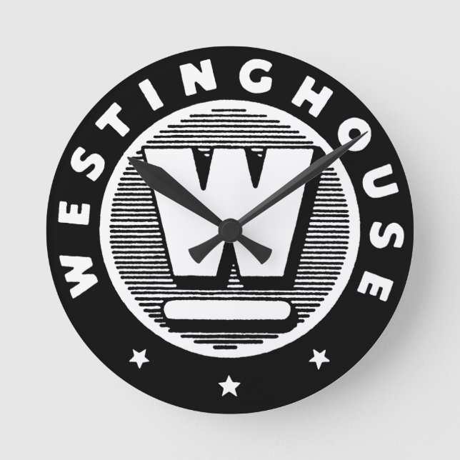 Vintage Westinghouse Logo Round Wall Clock (Front)
